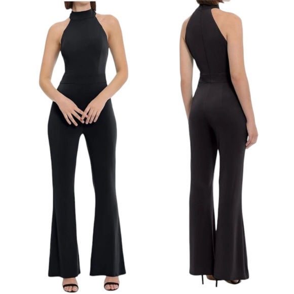 Donna Morgan Elegant Black Sleeveless Jumpsuit - Picture 2 of 3